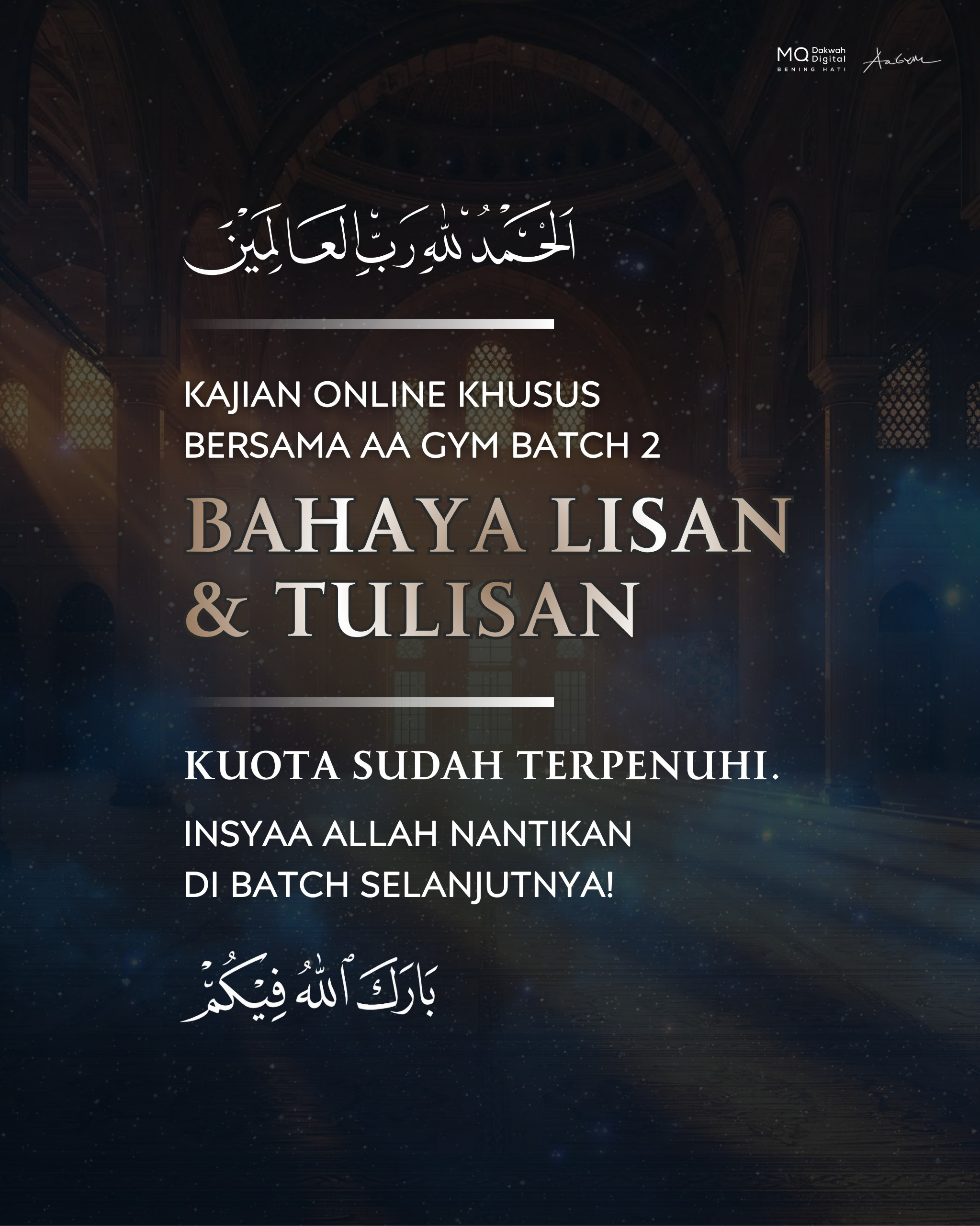 Bahaya Lisan dan Tulisan Batch 2 | Bersama Aa Gym